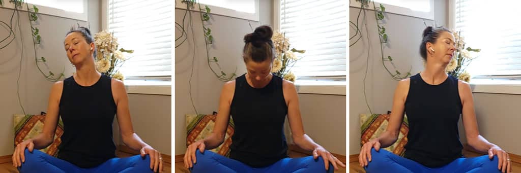 megan mckenzie explores neck shoulder mobility yoga for golfers cochrane neck rolls