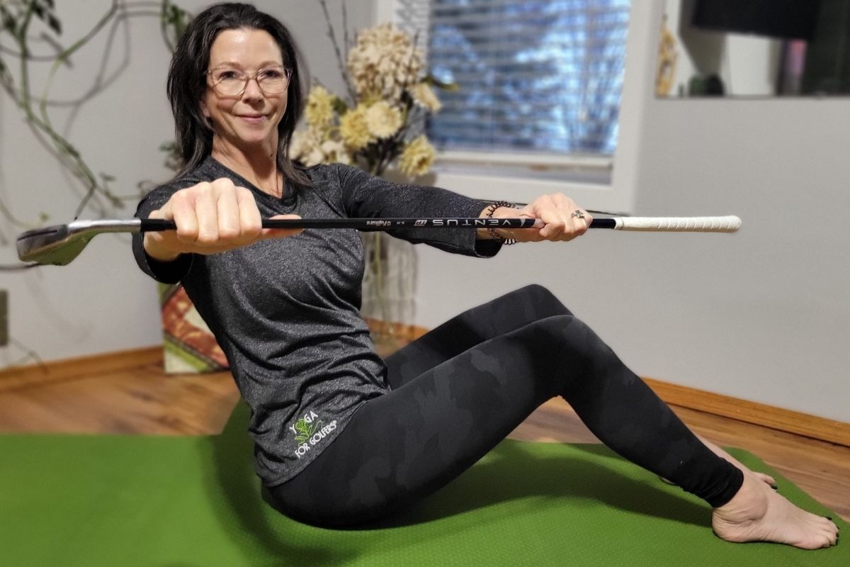 half roll back for core control and thoracic rotation